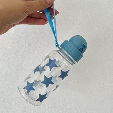 Botella de plástico - azul estrellas 