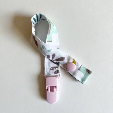 Pacifier clip - Jungle pink