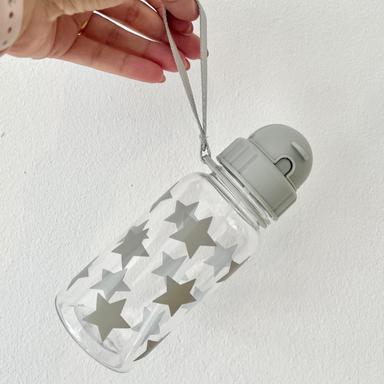 Plastic bottle - stars grey